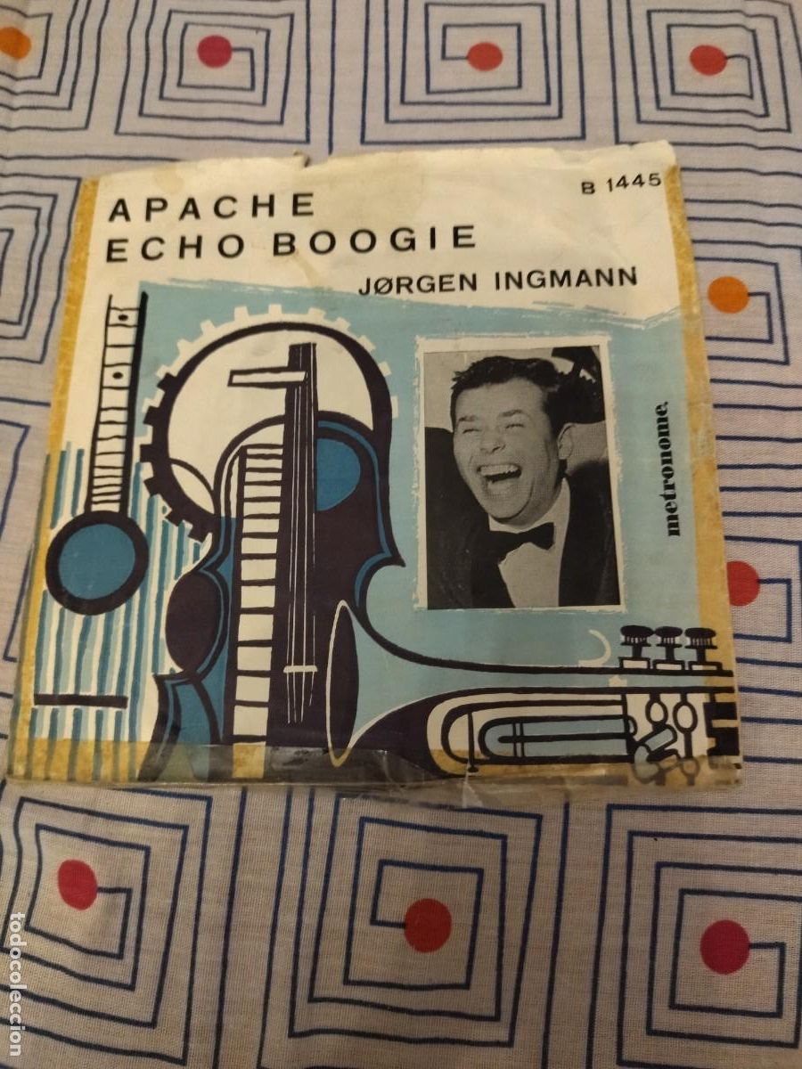 Discos de vinilo: J&oslash;rgen Ingmann &ndash; Apache / Echo Boogie, 1961 - Foto 1