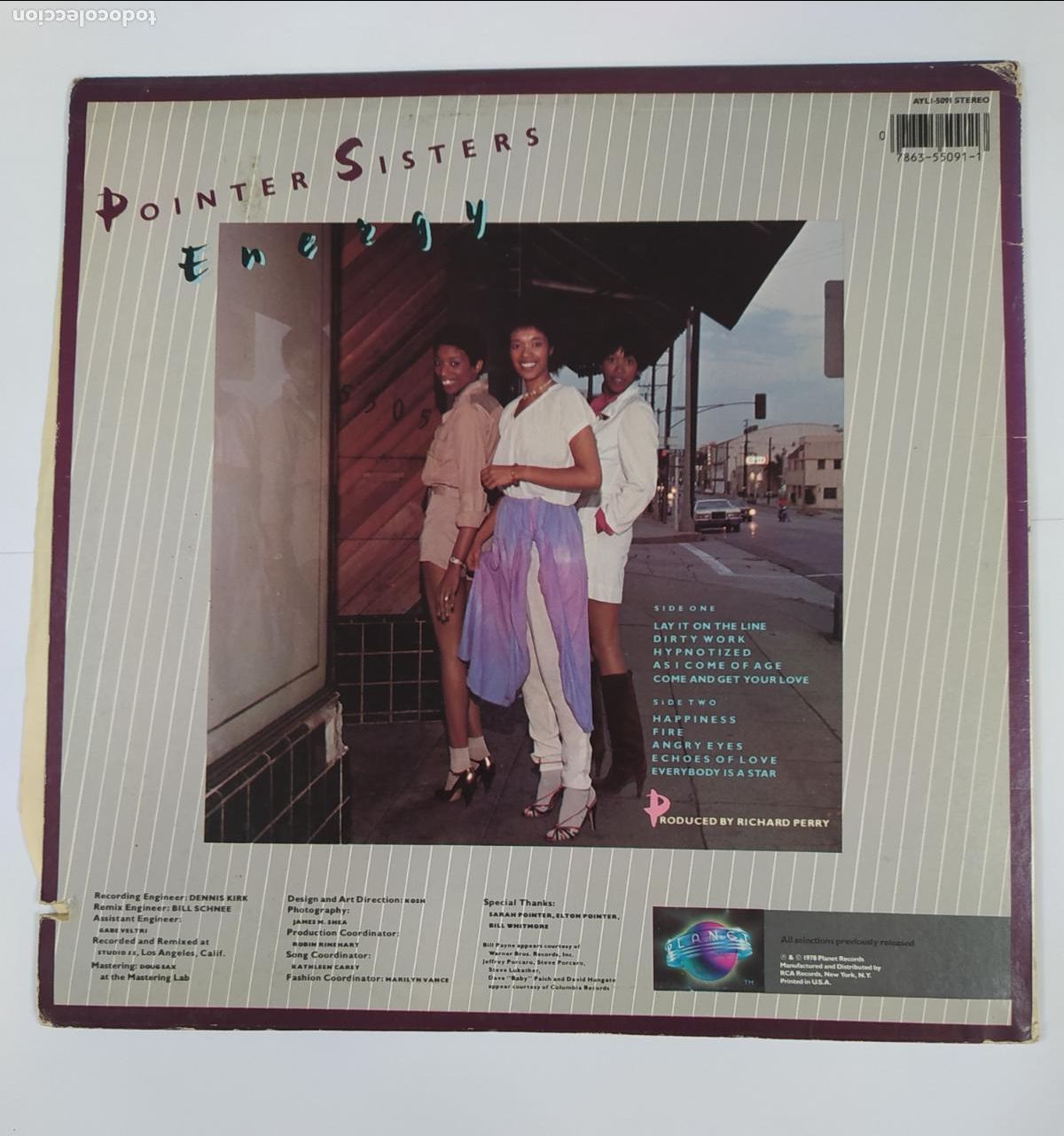 Discos de vinilo: Pointer Sisters &lrm;&ndash; Energy. LP. TDKLP10 - Foto 2