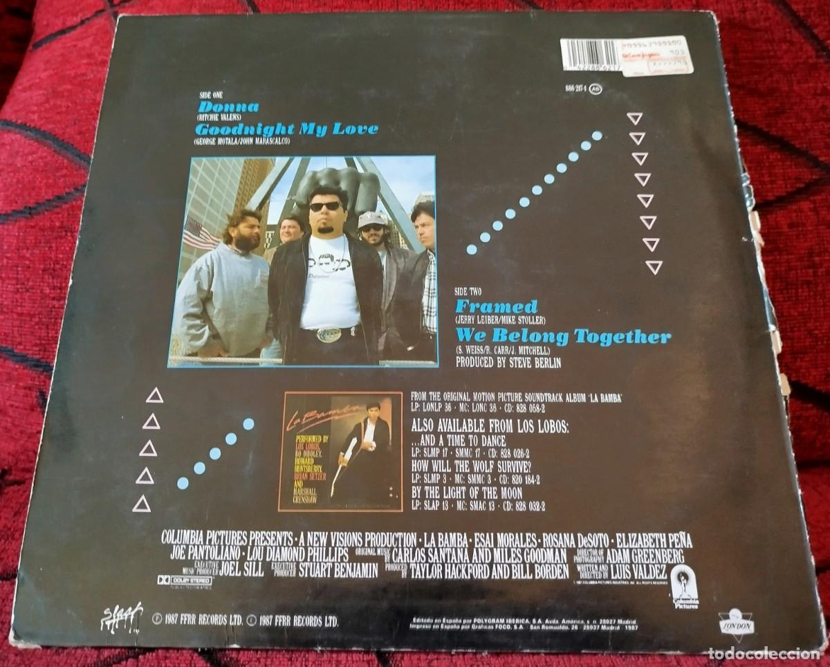Discos de vinilo: LOS LOBOS ** Donna ** MAXI SINGLE VINILO 1987 - Foto 2