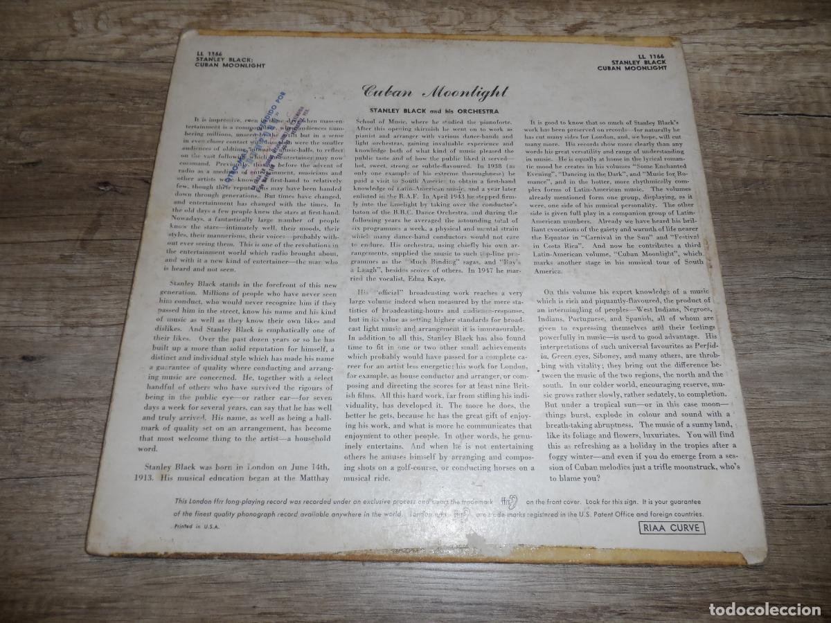 Discos de vinilo: Stanley Black &ndash; Cuban Moonlight (USA) - Foto 2