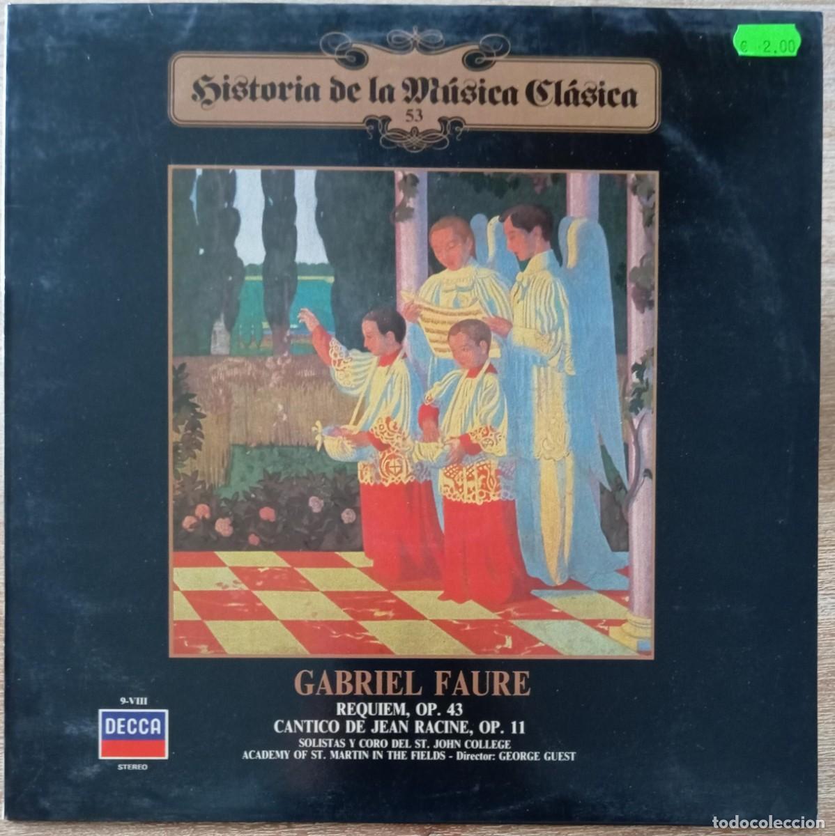 Discos de vinilo: VINILO GABRIEL FAURE - REQUIEM OP. 43 - Foto 1