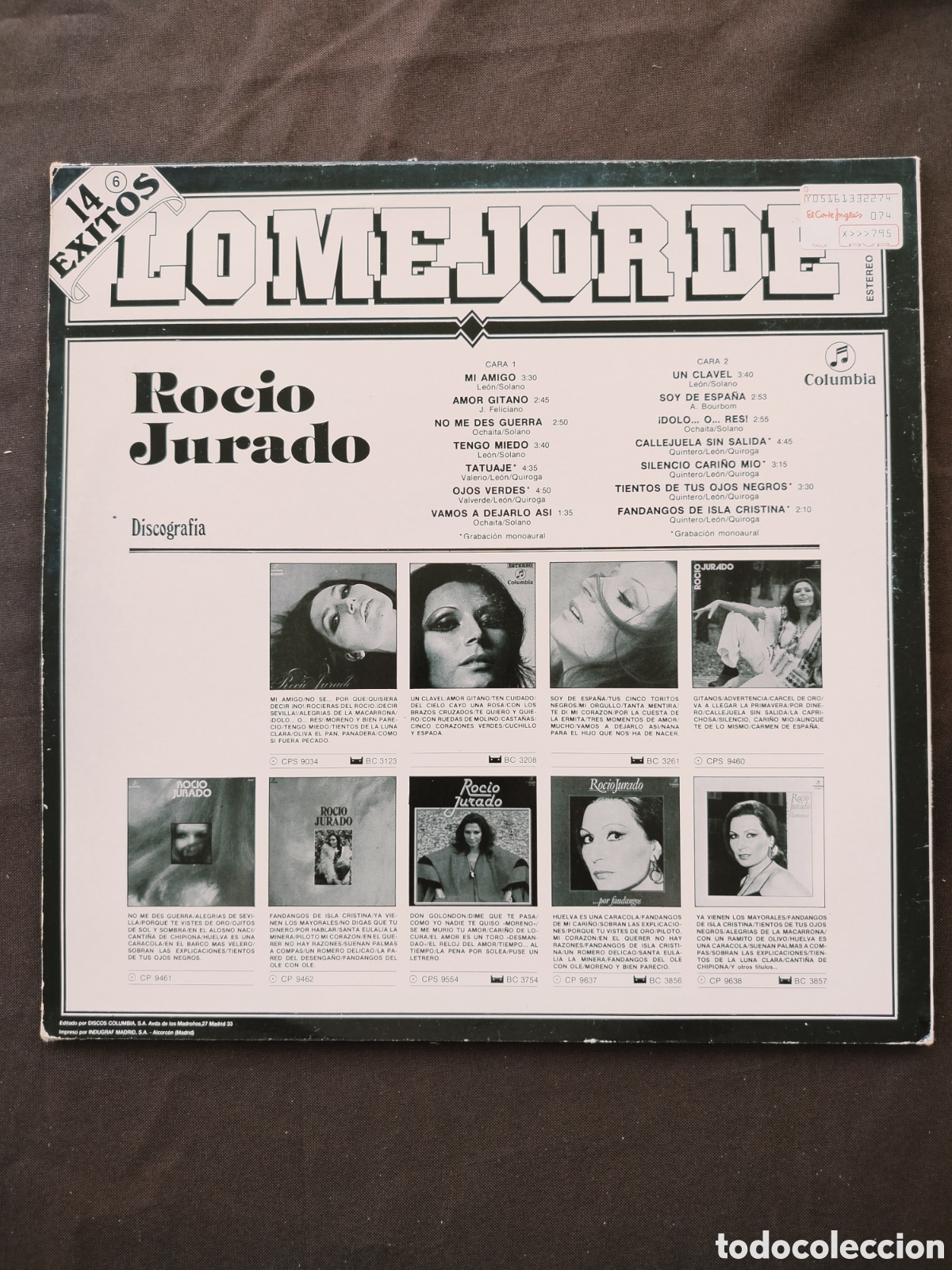Discos de vinilo: LP Roc&iacute;o Jurado 1983 - Foto 2