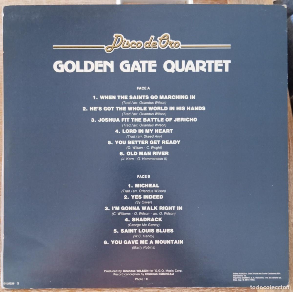 Discos de vinilo: VINILO GOLDEN GATE QUARTET - DISCO DE ORO - Foto 2