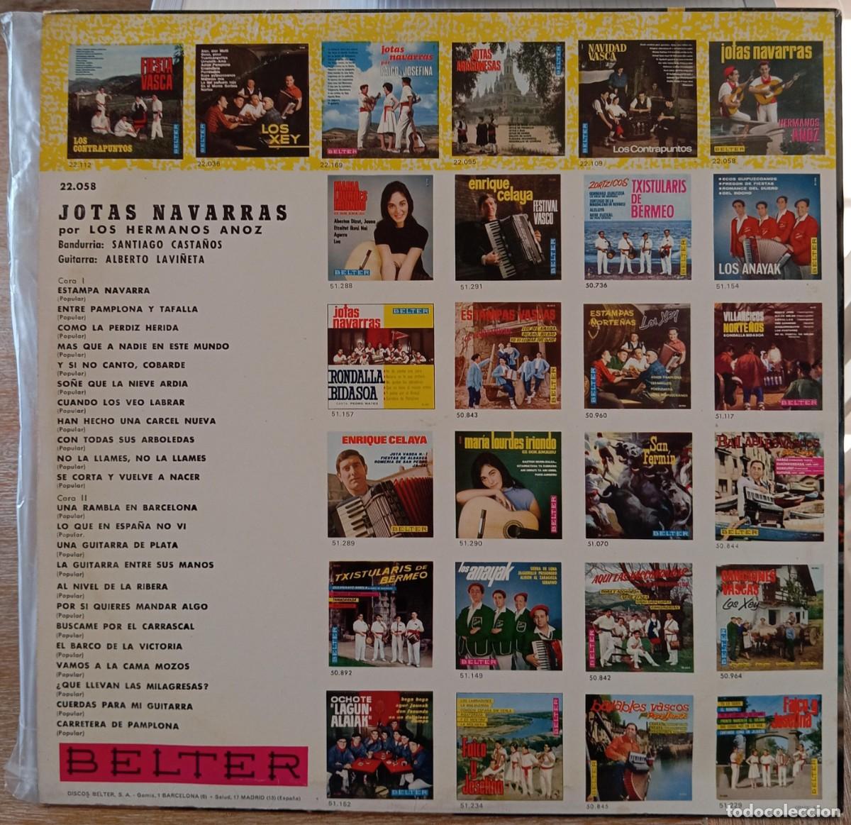 Discos de vinilo: VINILO HERMANOS ANOZ - JOTAS NAVARRAS - Foto 2