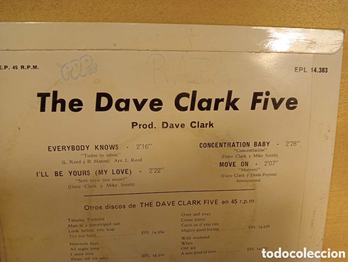 Discos de vinilo: The Dave Clark Five. Everybody Knows. - Foto 3