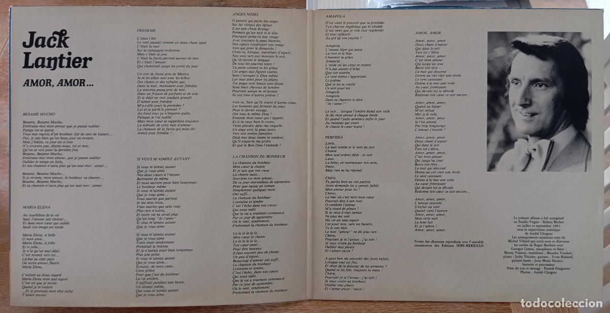 Discos de vinilo: VINILO JACK LANTIER - AMOR, AMOR... - Foto 2