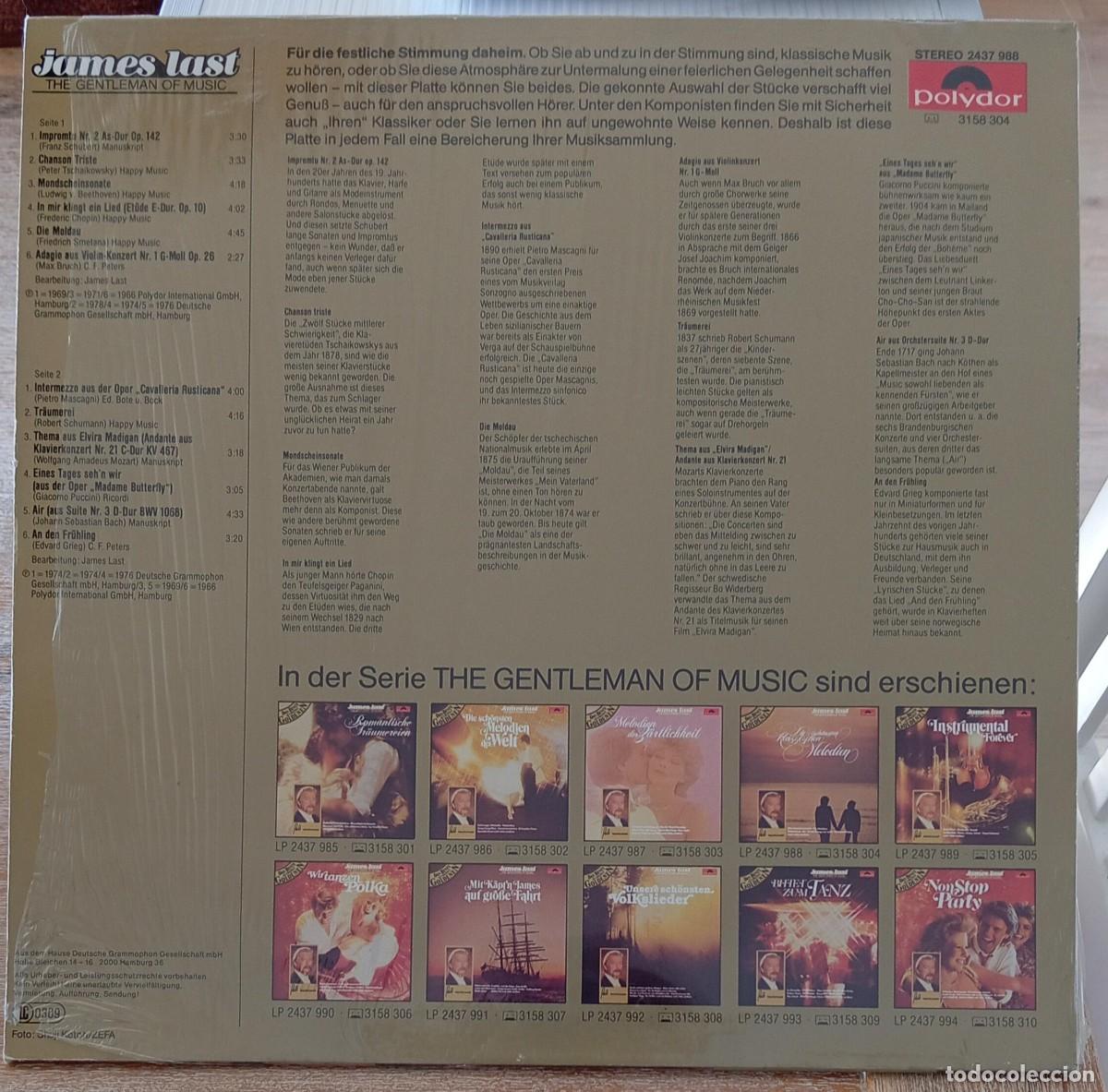 Discos de vinilo: VINILO JAMES LAST - DIE SCHONSTEN KLASSISCHEN MELODIEN - Foto 2