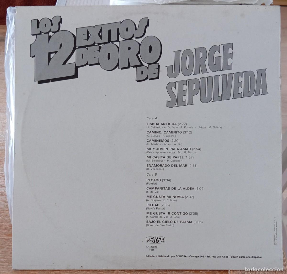 Discos de vinilo: VINILO JORGE SEPULVEDA - LOS 12 EXITOS DE ORO - Foto 2