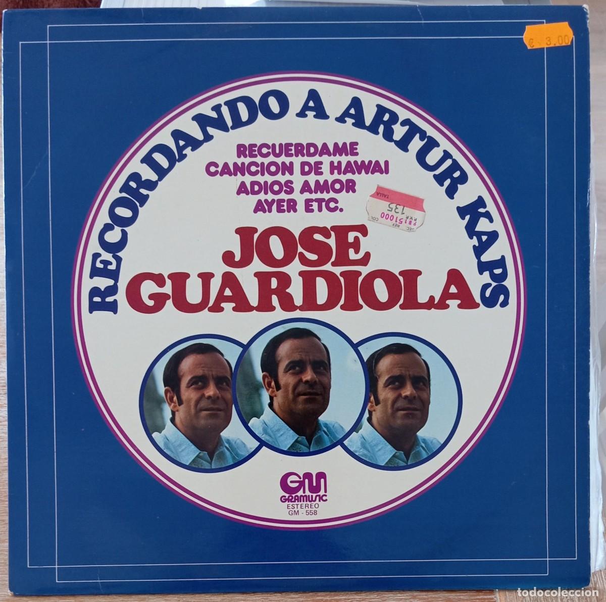 Discos de vinilo: VINILO JOSE GUARDIOLA - RECORDANDO A ARTUR KAPS - Foto 1