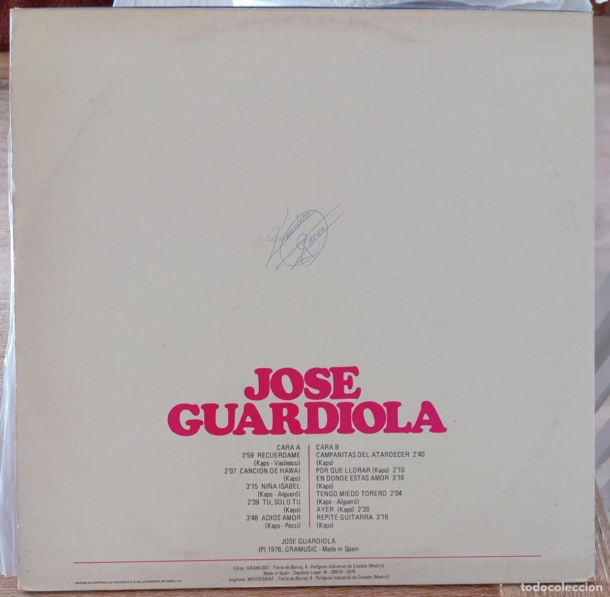 Discos de vinilo: VINILO JOSE GUARDIOLA - RECORDANDO A ARTUR KAPS - Foto 2