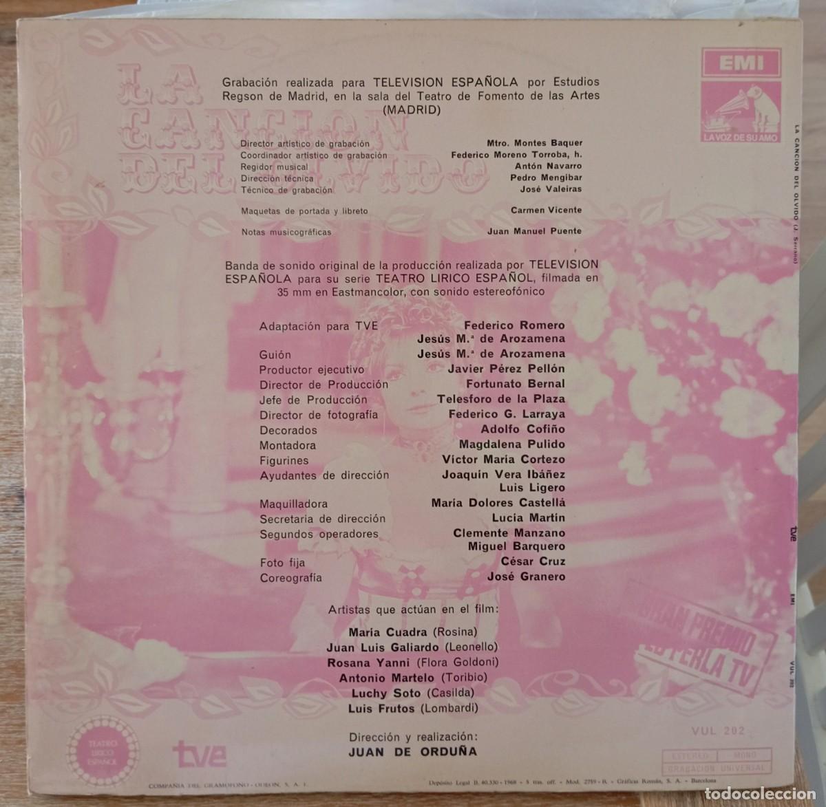 Discos de vinilo: VINILO LA CANCION DEL OLVIDO - Foto 4