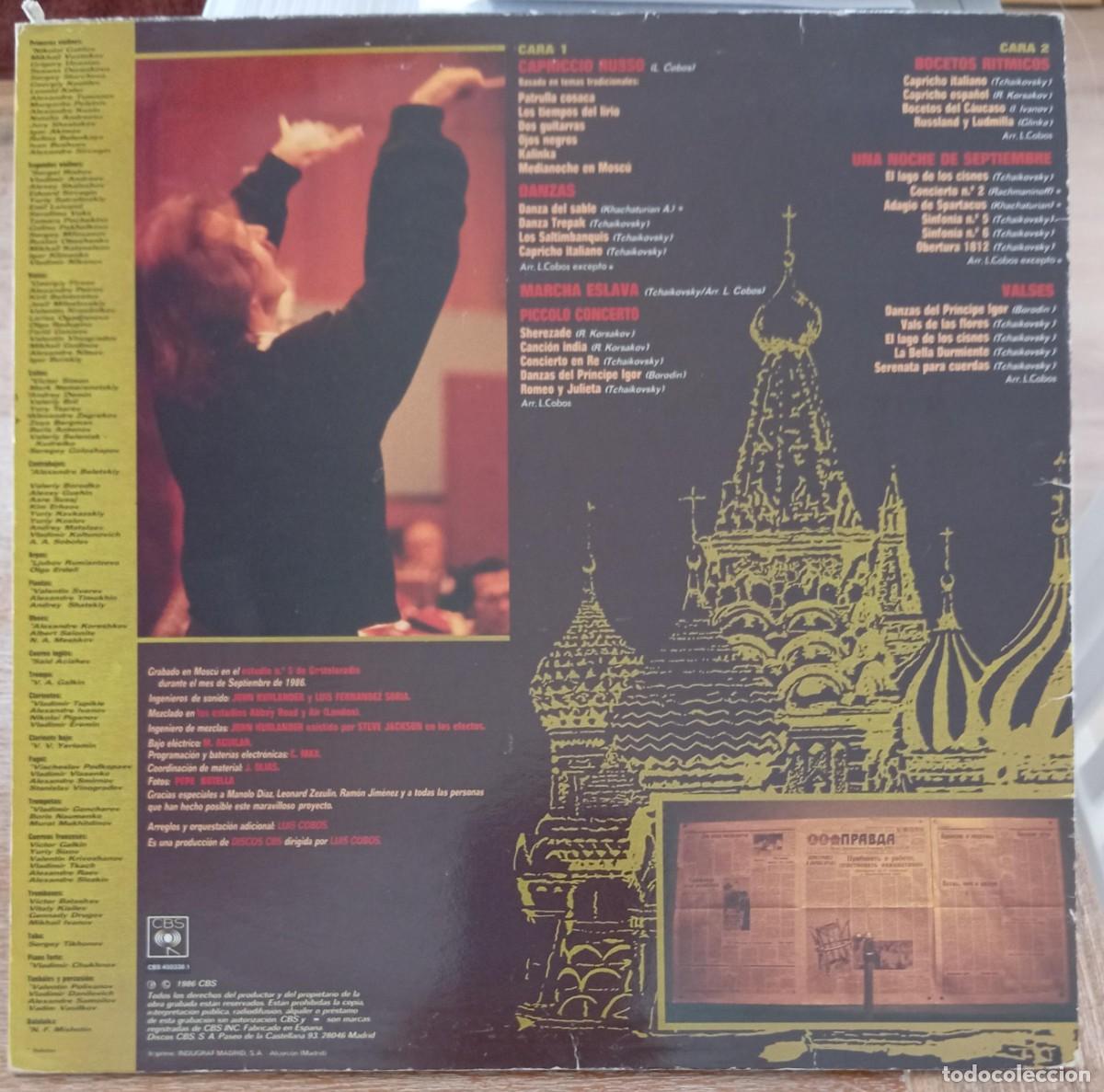 Discos de vinilo: VINILO LUIS COBOS - CAPRICCIO RUSSO - Foto 2