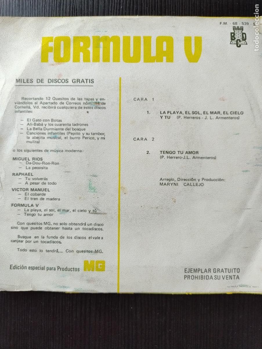 Discos de vinilo: Formula V disco EP tengo tu amor - Foto 3