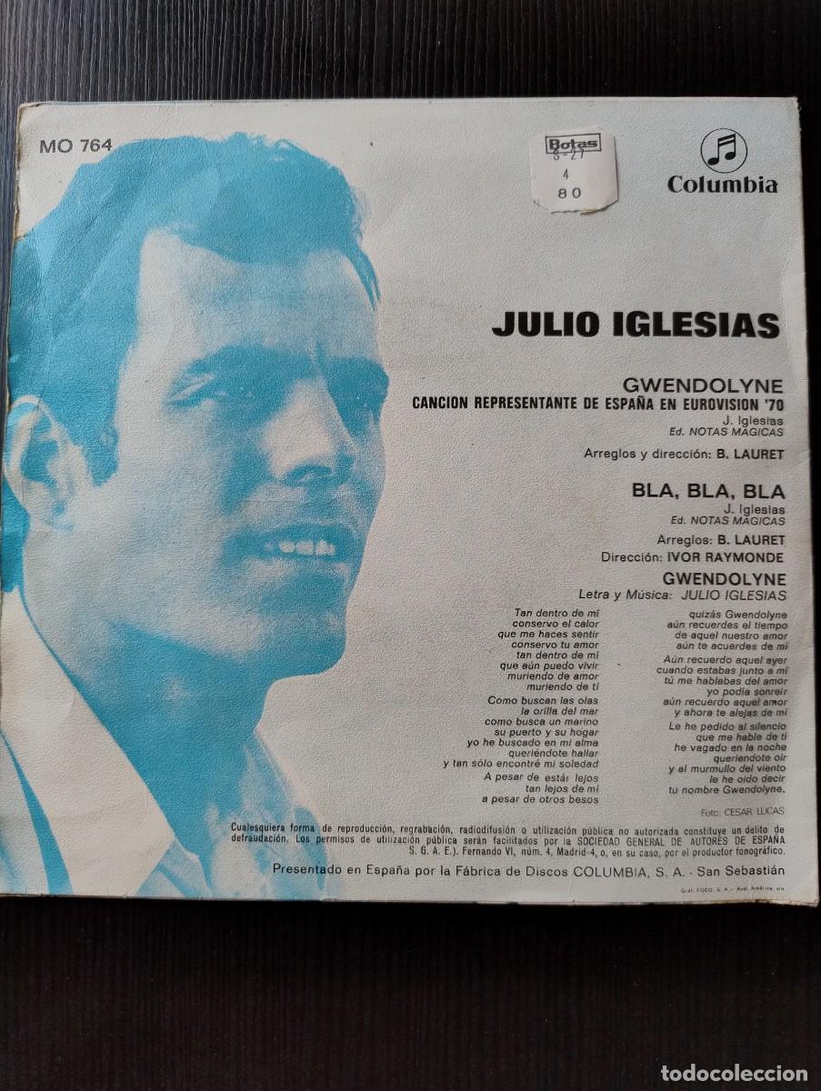 Discos de vinilo: Julio Iglesia EP Gwendolyne - Foto 3