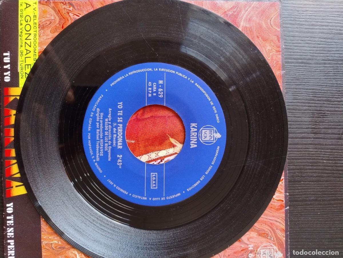 Discos de vinilo: Karina EP Tu y Yo, ya te se perdonar - Foto 2