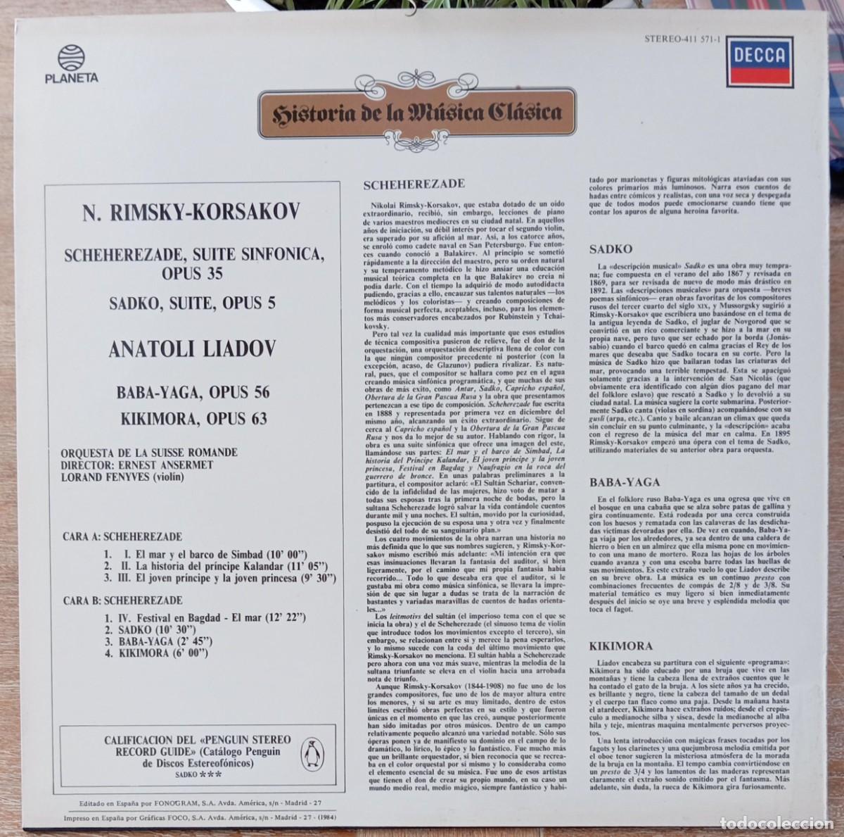 Discos de vinilo: VINILO RIMSKY-KORSAKOV - LIADOV - Foto 2