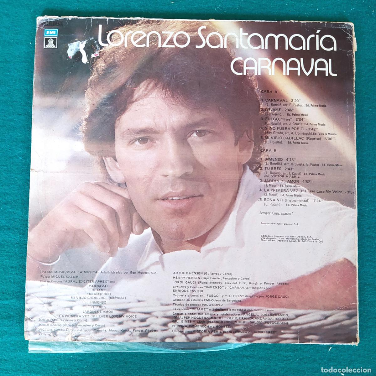 Discos de vinilo: Lorenzo Santamar&iacute;a &ndash; Carnaval - Foto 2