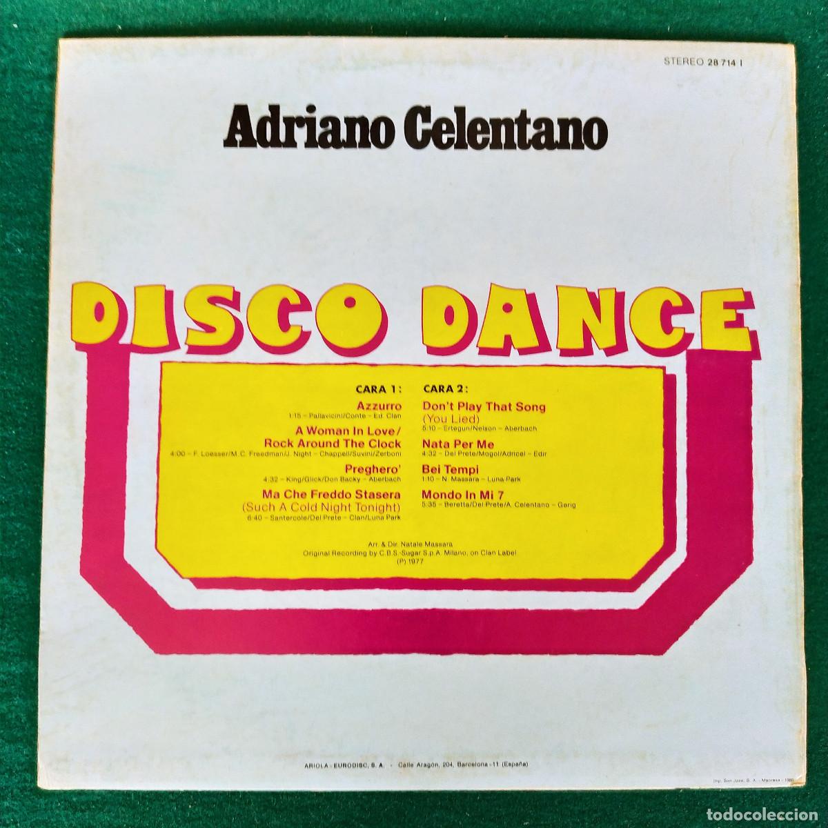 Discos de vinilo: Adriano Celentano &ndash; Disco Dance - Foto 2