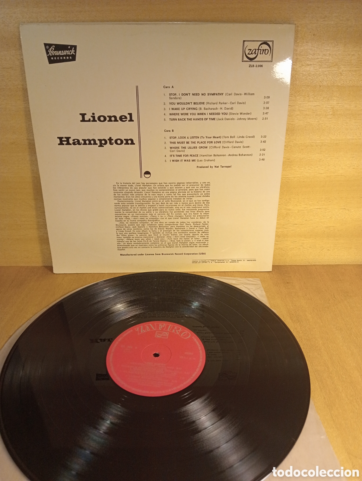 Discos de vinilo: Lionel Hampton. Stop! I dont need No Sympathy !. - Foto 2