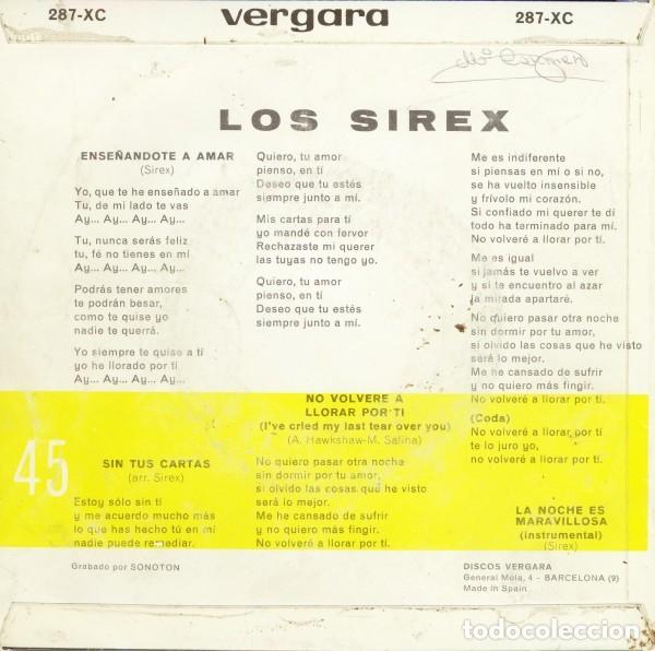 Discos de vinilo: Los Sirex &lrm;&ndash; Ense&ntilde;andote A Amar - Foto 2