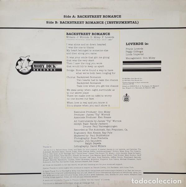 Discos de vinilo: Loverde &lrm;&ndash; Backstreet Romance - Foto 2