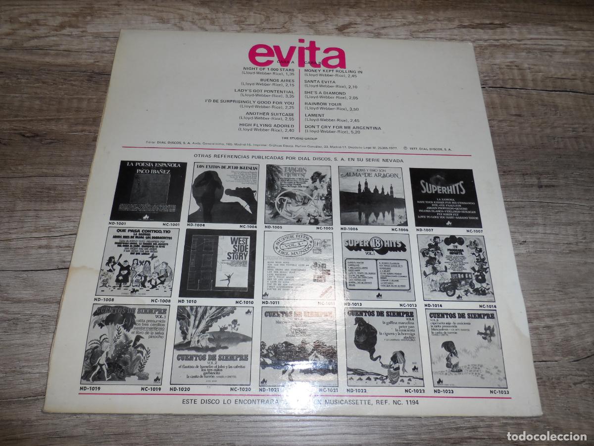Discos de vinilo: EVITA - MUSICA DE ANDREW LLOYD WEBBER - Foto 2