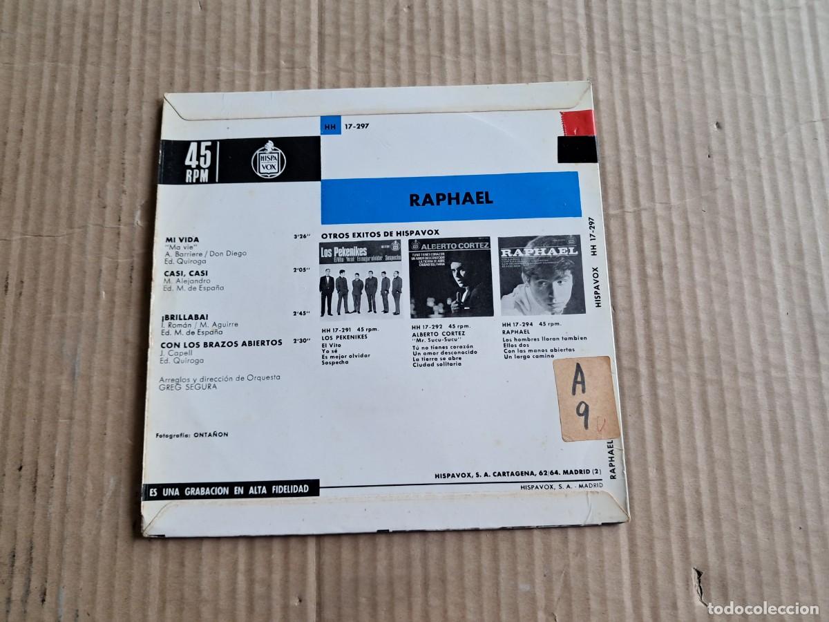 Discos de vinilo: RAPHAEL - MA VIE / MI VIDA EP 4 TEMAS 1964 - Foto 3
