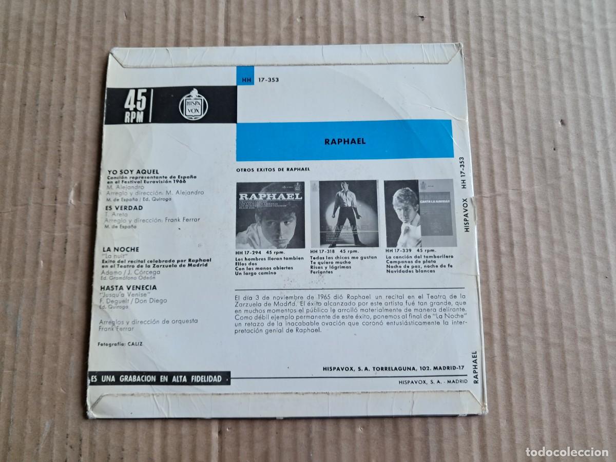 Discos de vinilo: RAPHAEL - YO SOY AQUEL EP 4 TEMAS 1966 - Foto 4