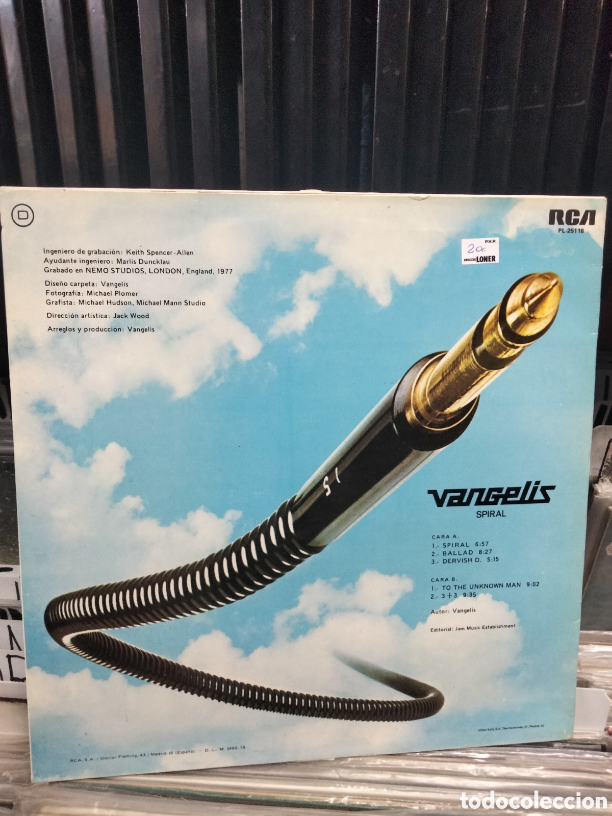Discos de vinilo: Vangelis spiral lp vangelis - Foto 2