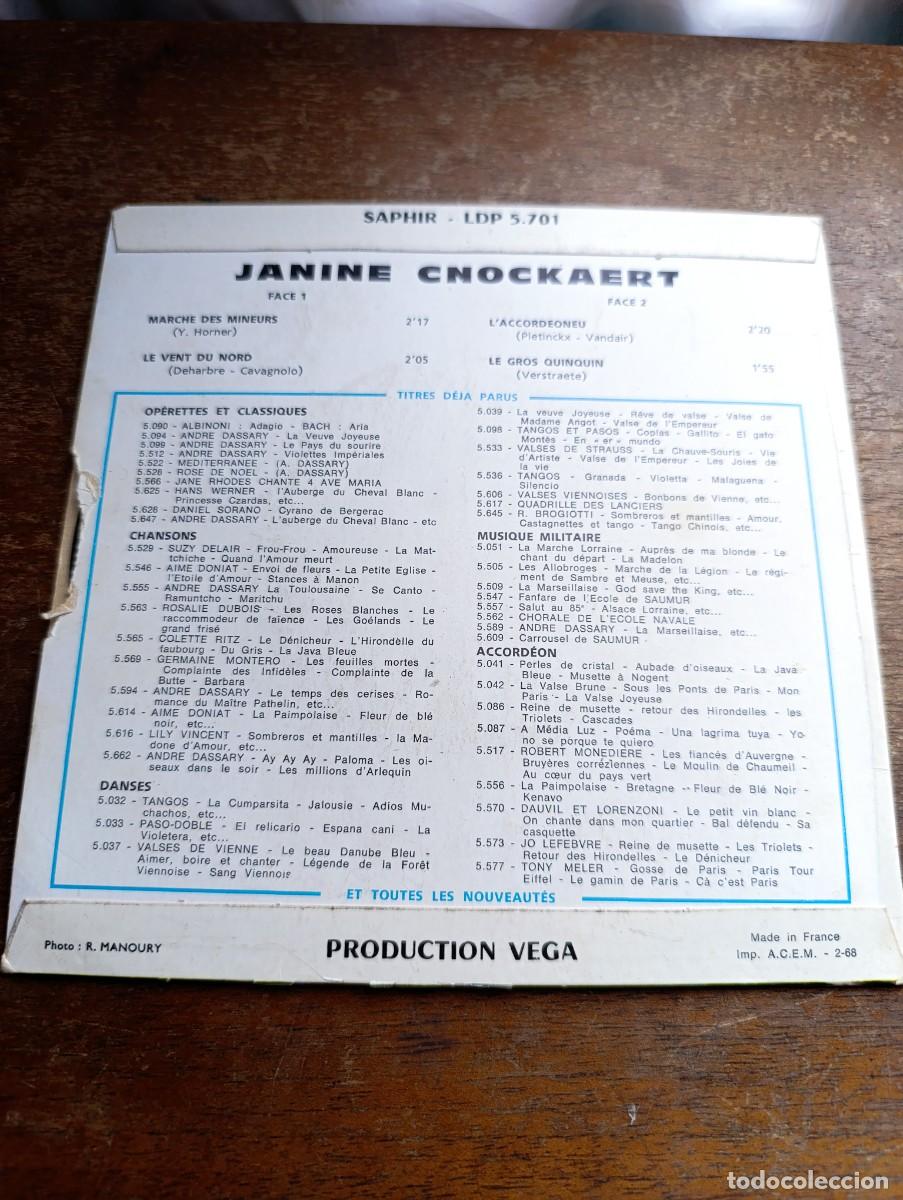 Discos de vinilo: Disco de vinilo Janine Cnockaert - Foto 2