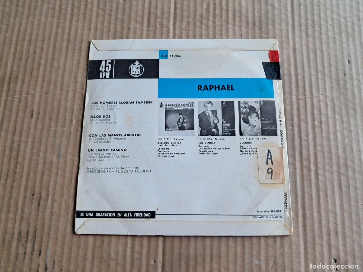 Discos de vinilo: RAPHAEL - UN LARGO CAMINO EP 4 TEMAS 1964 - Foto 3