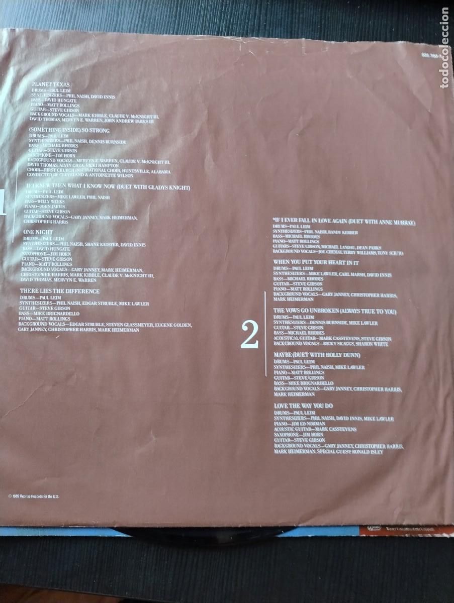 Discos de vinilo: Kenny Rogers LP Something inside so strong - Foto 2