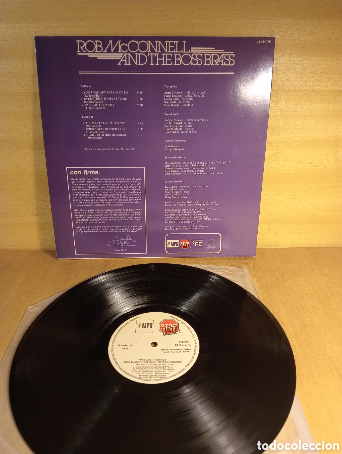 Discos de vinilo: Rob McConnell and The Boss Brass. Present Perfect. - Foto 2