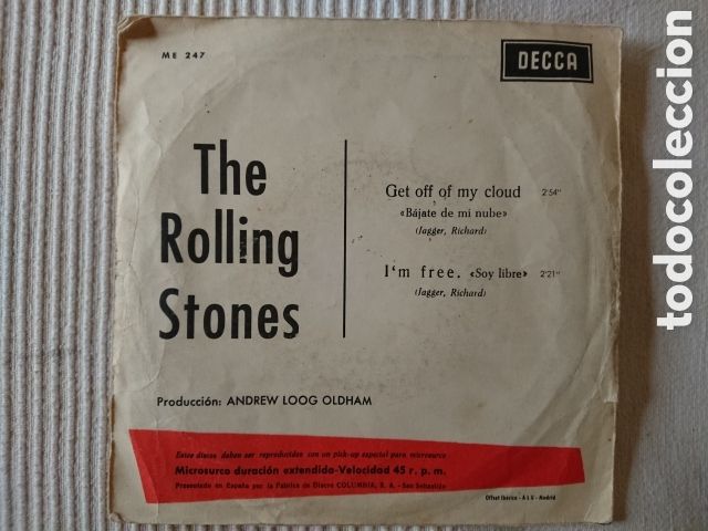 Discos de vinilo: The Rolling Stones - get off my cloud - Foto 2