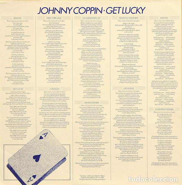 Discos de vinilo: Johnny Coppin &ndash; Get Lucky - Foto 3