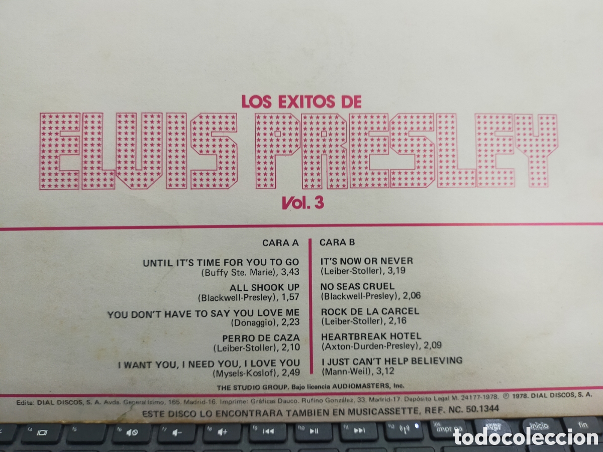 Discos de vinilo: The studio group LP los &eacute;xitos de Elvis Presley vol.3 Espa&ntilde;a 1978 - Foto 2