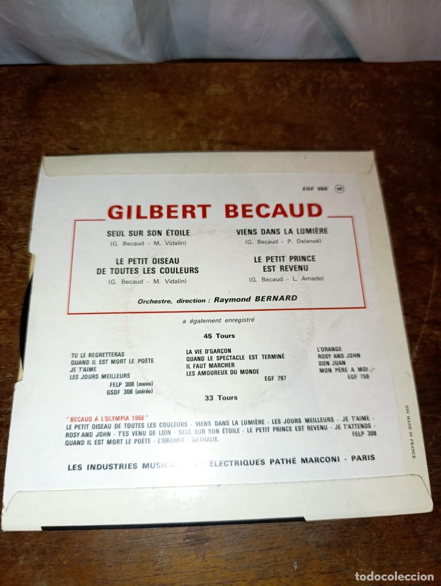 Discos de vinilo: Disco de vinilo Gilbert B&eacute;caud &ndash; Seul Sur Son Etoile - Foto 2