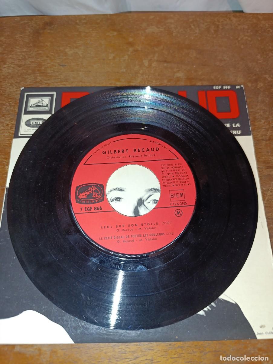 Discos de vinilo: Disco de vinilo Gilbert B&eacute;caud &ndash; Seul Sur Son Etoile - Foto 3