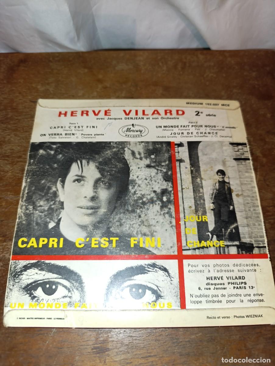 Discos de vinilo: Disco de vinilo Herv&eacute; Vilard &ndash; Capri Cest Fini - Foto 2