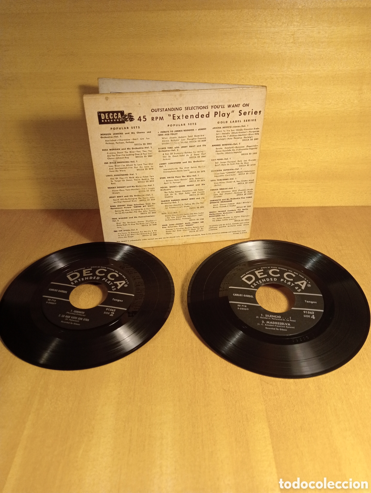 Discos de vinilo: Carlos Gardel. La Comparsita. Etc. - Foto 3