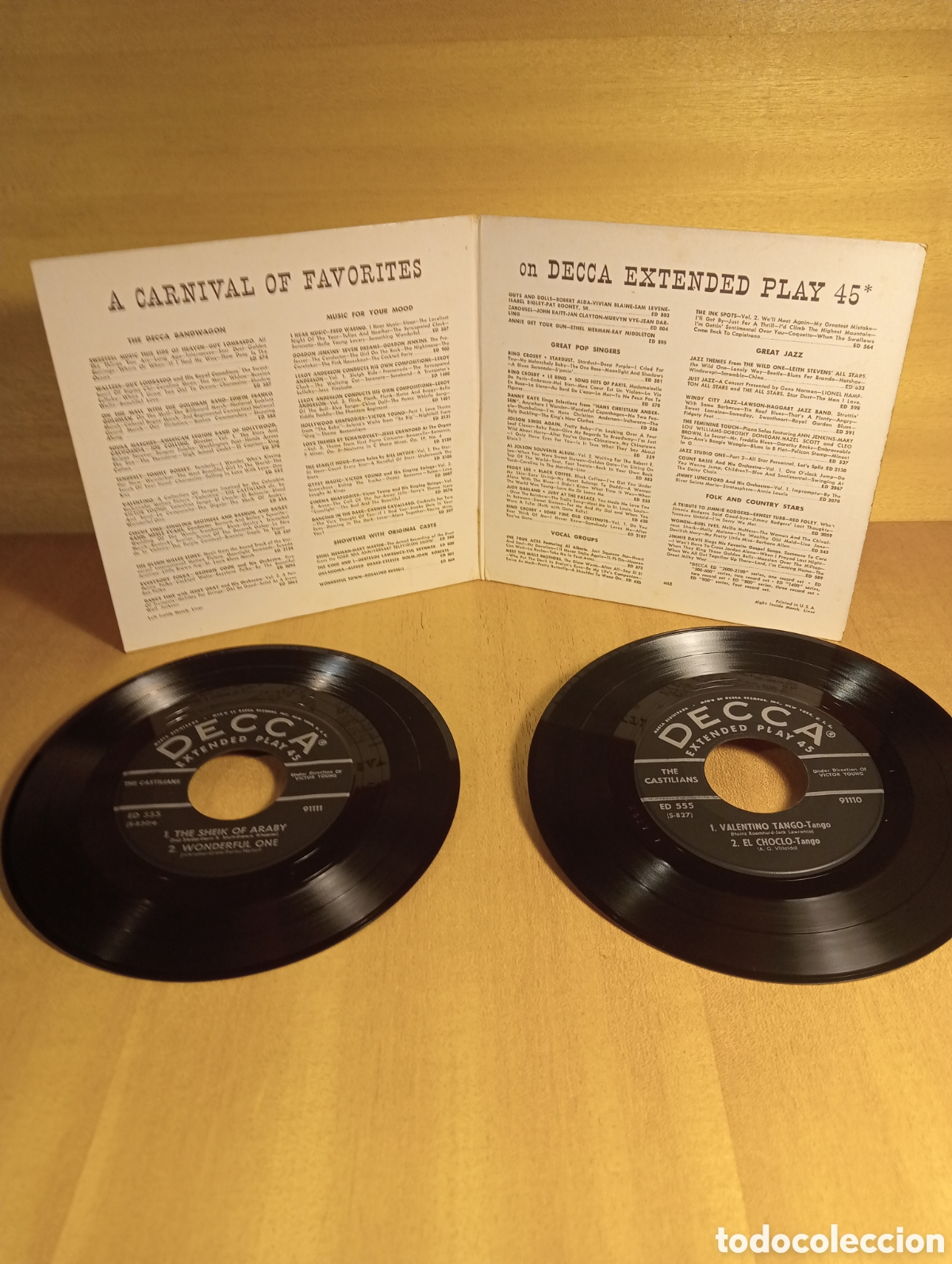 Discos de vinilo: The Castilians. Valentino. Tangos. - Foto 2