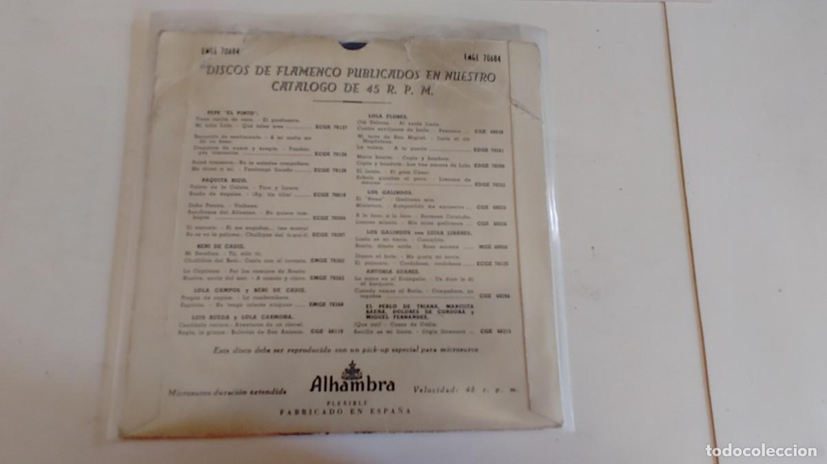 Discos de vinilo: PAQUITA SERRANO-EP DIMELO GITANO +3 - Foto 2