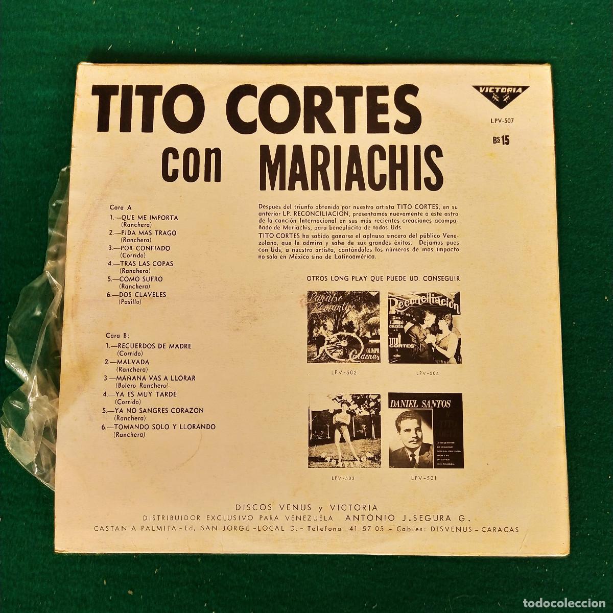 Discos de vinilo: TITO CORTES CON MARIACHIS - Foto 2
