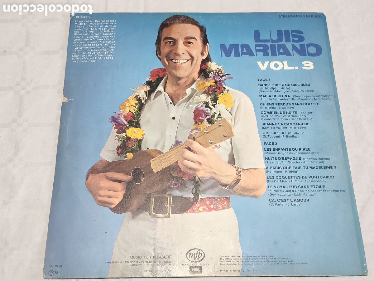 Discos de vinilo: Vinilo luis mariano vol.3 - Foto 2