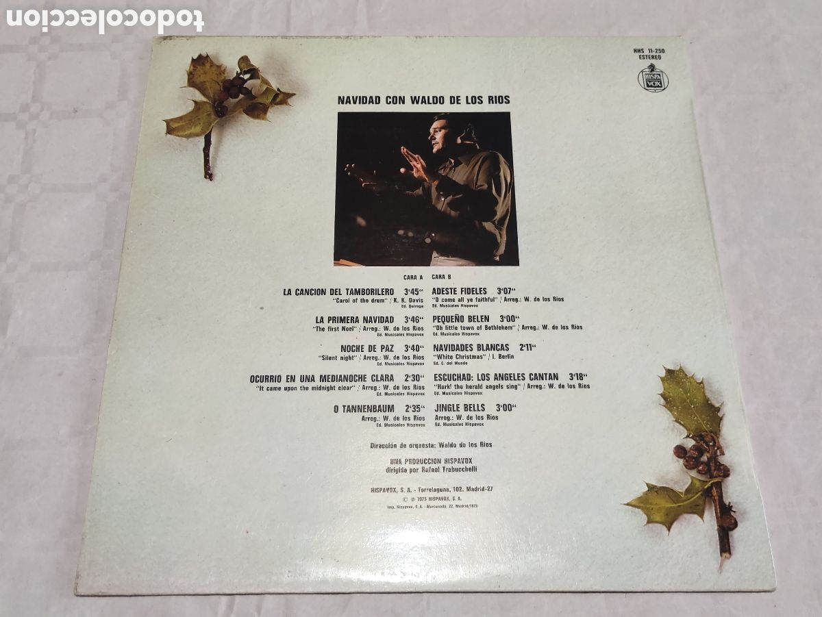 Discos de vinilo: Vinilo navidad con Waldo de los r&iacute;os. - Foto 2