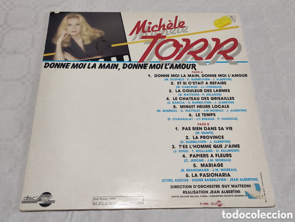 Discos de vinilo: Vinilo Michele torr ( Disć AZ) - Foto 2