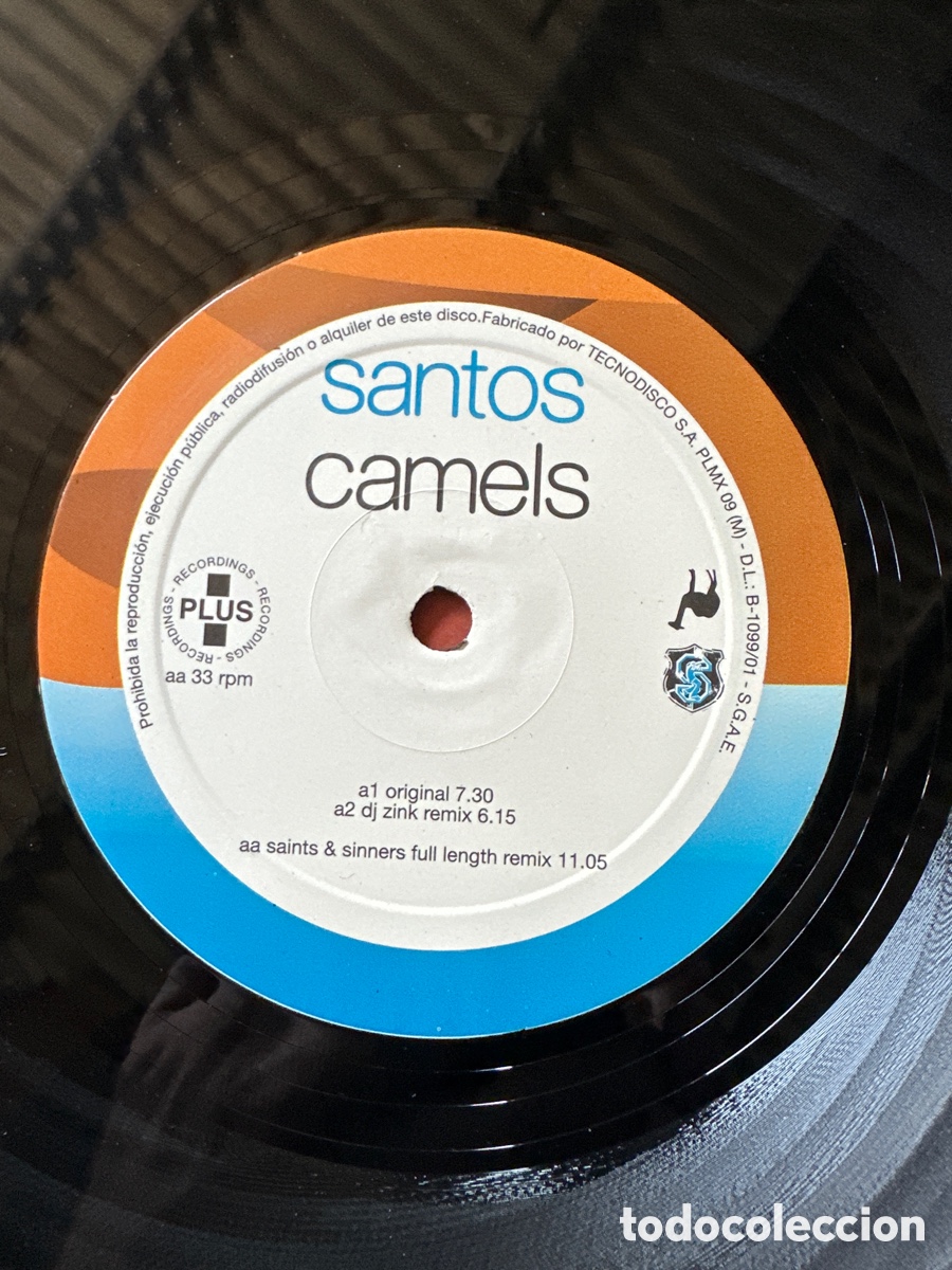 Discos de vinilo: SANTOS CAMELS - PLUS RECORDINGS - Foto 3
