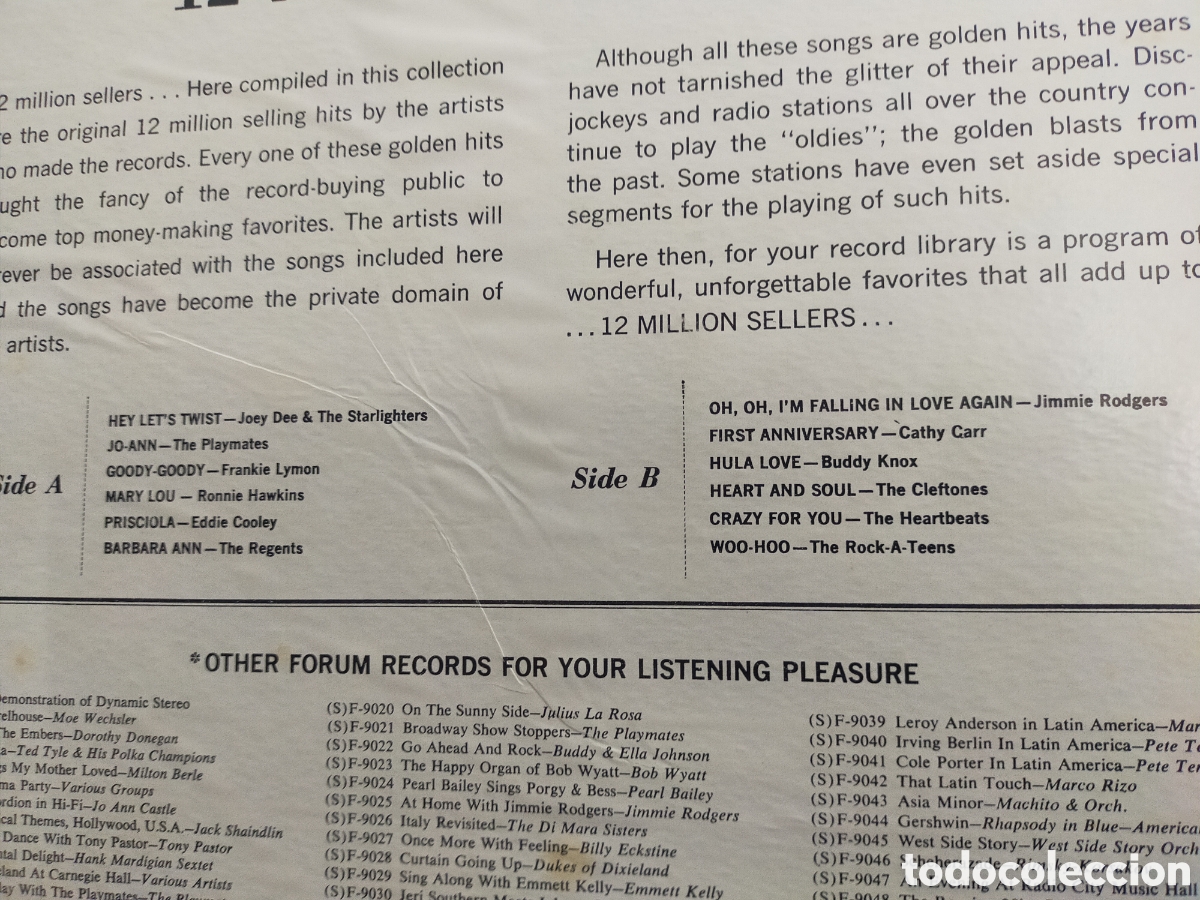 Discos de vinilo: 12 million sellers lp u.s.a. - Foto 3
