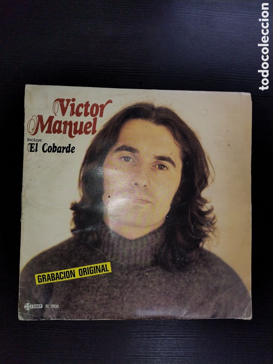 Discos de vinilo: V&iacute;ctor Manuel LP el cobarde - Foto 1