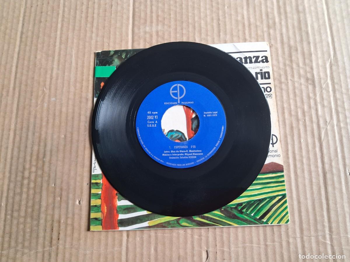 Discos de vinilo: MIGUEL MANZANO - ESPERANZA SINGLE 1970 - Foto 2